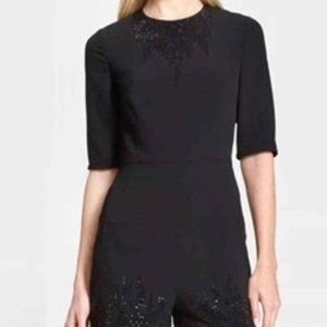 Ted Baker London Embellished Black Romper. Sz 0